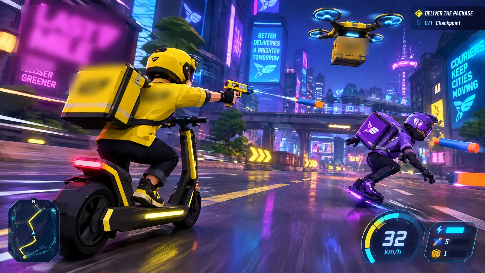 Scooter chase